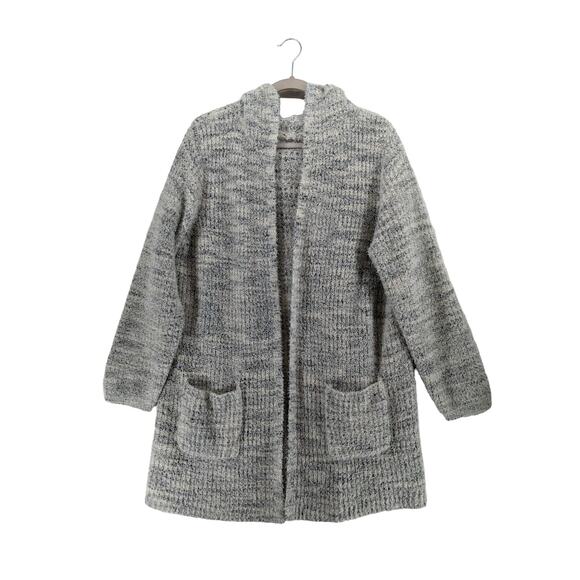 No Boundaries Long Hooded Cardigan Juniors 3X 21 Gray Open Front Layering Cozy - Picture 10 of 10